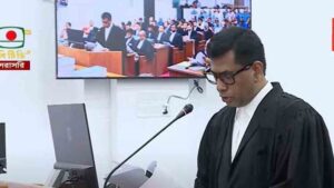 ট্রাইব্যুনালে চলছে শেখ হাসিনার বিরুদ্ধে সূচনা বক্তব্য, সরাসরি সম্প্রচার